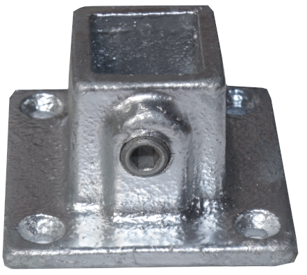 Square Key Clamp - Wall Fixing 131 Lockinex For 25mm Square Tube