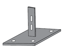 Estate Fencing Post Fixings Lockinex Square Base Plate (Bolt Down)