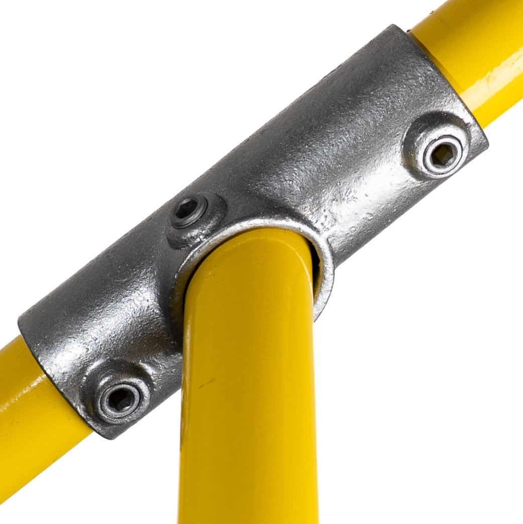 Key clamp fittings - High quality range of fittings & tube Lockinex Tee Long 11-30 degree angled-255-G05 Tube diameter 42.4mm