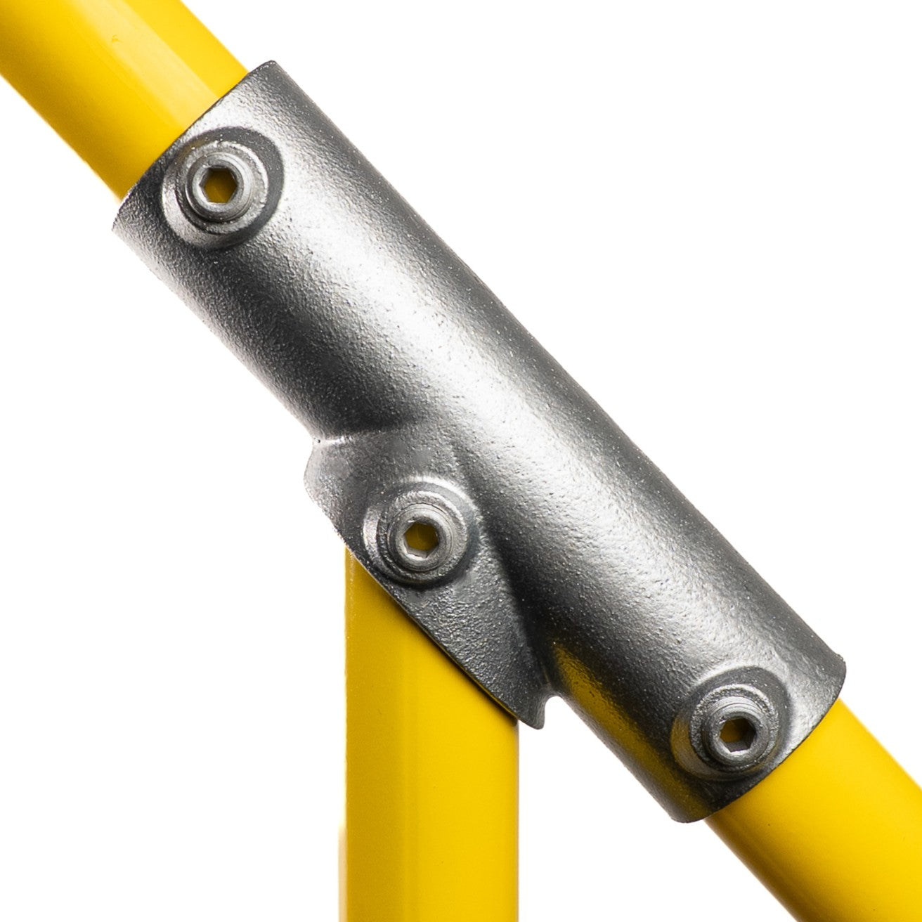 Key clamp fittings - High quality range of fittings & tube Lockinex Tee Long 30-45 degree angled-127-G07 Tube diameter 42.4mm