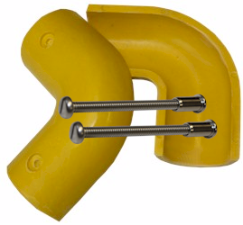 GRP Key Clamp 90 Degree Elbow Lockinex Yellow RAL 1023