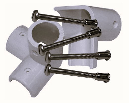 3-Way GRP Key Clamp Corner Handrails & Railing Systems Lockinex Grey