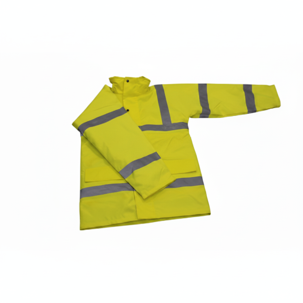 Hi-Vis Waterproof Coats to BS EN 471 Class 2 Work Safety Protective Gear Lockinex Large (39-43 inch)(100-109cm) Lime/Yellow