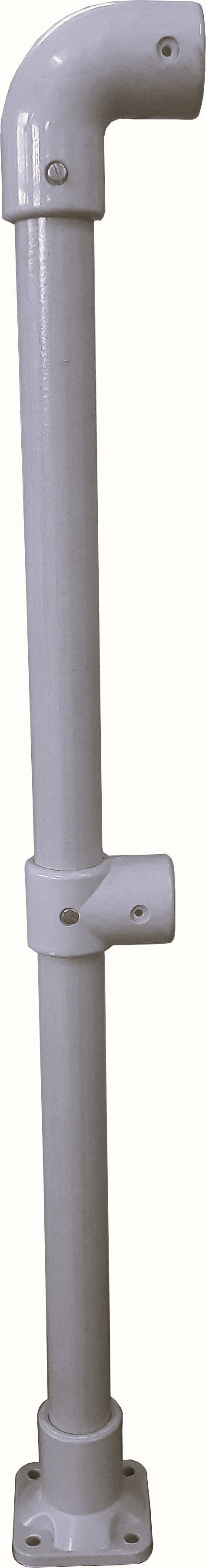 Ready made end post - 550mm horizontal rail centres Handrails & Railing Systems Lockinex Gray