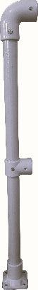 Ready made end post - 550mm horizontal rail centres Handrails & Railing Systems Lockinex Grey