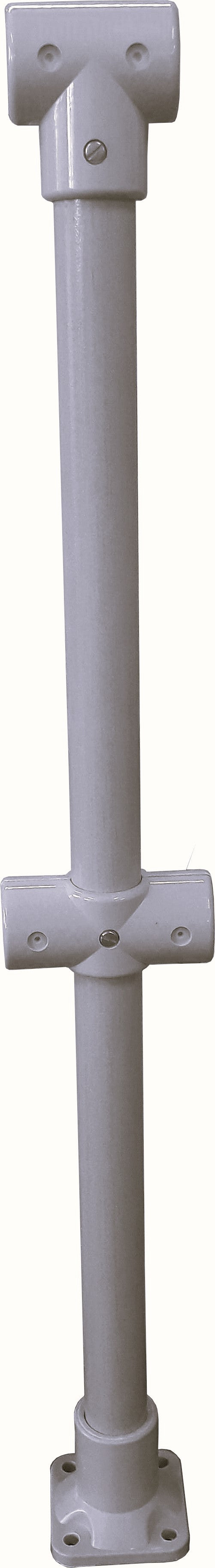 Ready made mid post - 550mm horizontal rail centres Handrails & Railing Systems Lockinex Grey