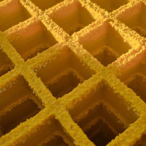 Yellow GRP Mesh Grating GRP Flooring Lockinex