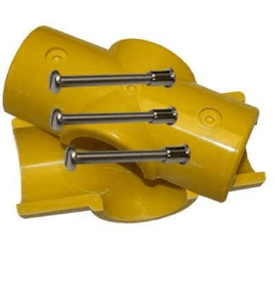 GRP Key Clamp Cross. Handrails & Railing Systems Lockinex Yellow RAL 1023