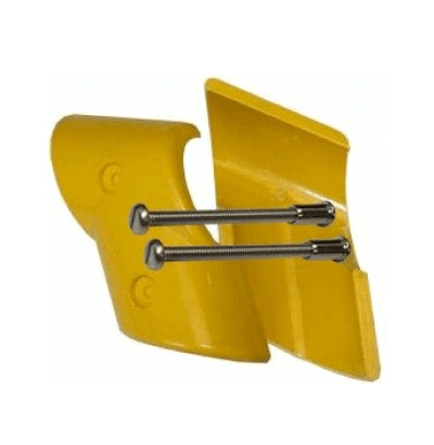 GRP Key Clamp Angled Short Tee Handrails & Railing Systems Lockinex Yellow RAL 1023