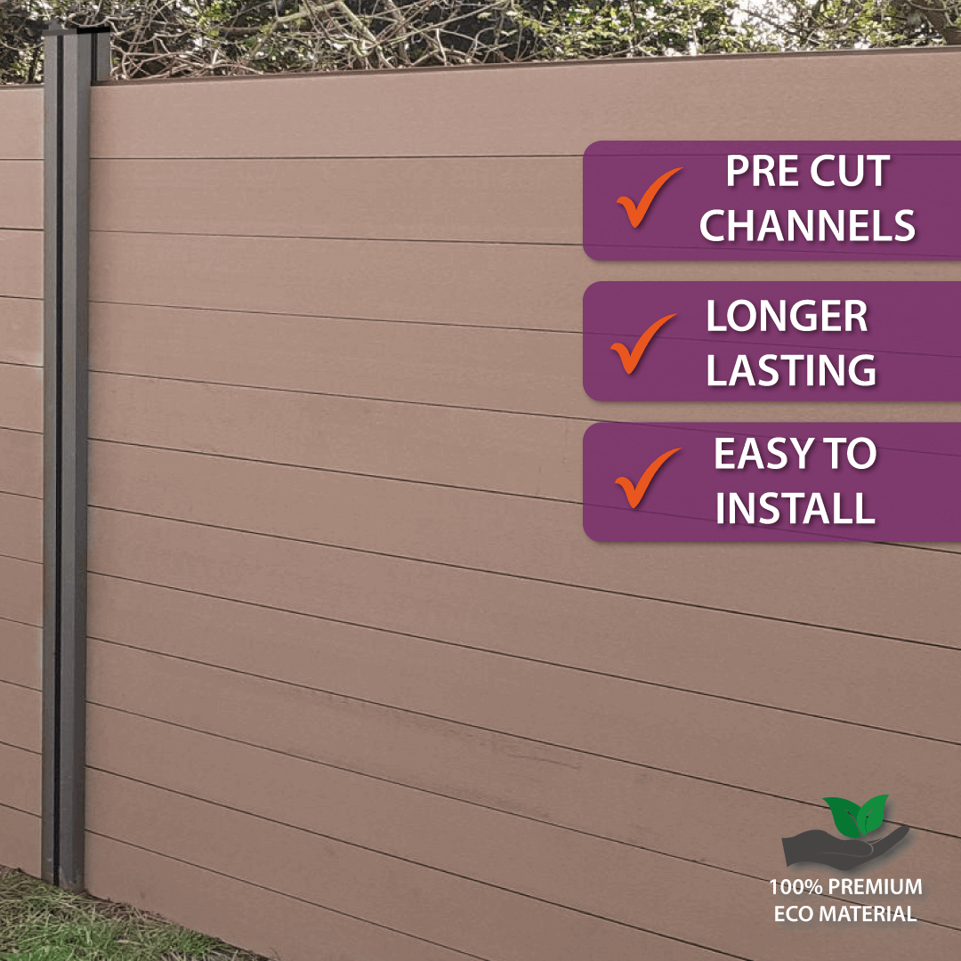 Composite Fencing Panels Lockinex Coffee Brown