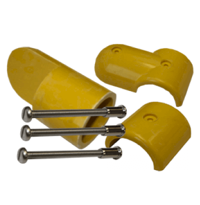 GRP Key Clamp Top Rail Connector Handrails & Railing Systems Lockinex Yellow RAL 1023