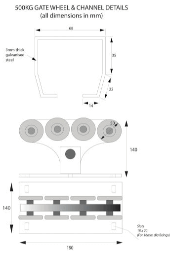 Sliding Gate Kit Gates Lockinex Up To 500kg Gates