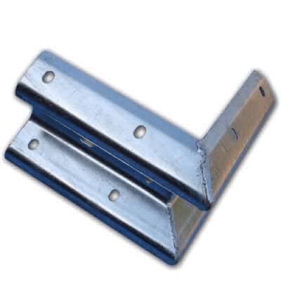 Armco Exernal Corner-Galvanised or Yellow & Galvanised Triple Peak Armco Barrier Lockinex Galvanised  