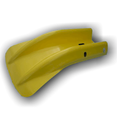 Armco Wing/Fishtail End-Galvanised Or Yellow, + Galvanised Triple Peak Armco Barrier Lockinex Yellow