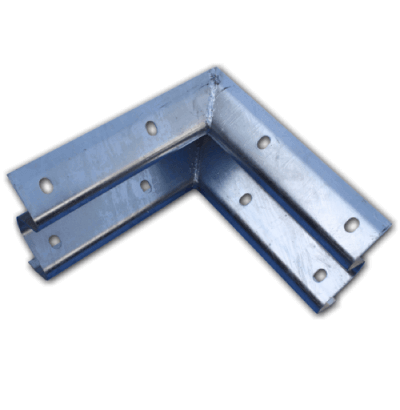 Armco Internal Corner-Galvanised or Yellow & Galvanised Triple Peak Armco Barrier Lockinex Standard  