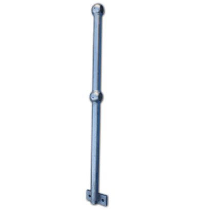 Side mounted base, Level Balls Guardrail Post Guardrail Lockinex