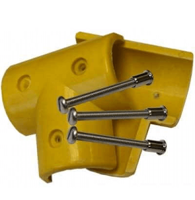 GRP Key Clamp Long Tee Handrails & Railing Systems Lockinex Yellow RAL 1023