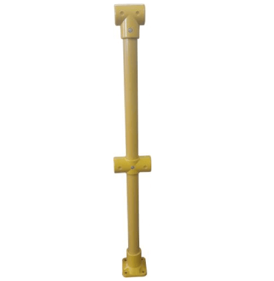 Ready made mid post - 500mm horizontal rail centres (typically used with kickplate/toe board) Handrails & Railing Systems Lockinex Yellow