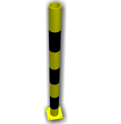 Heavy Duty Bolt Down Parking/Protection Bollard Bollards Lockinex 140mm diameter 1000mm tall Yes 