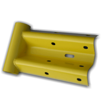 Armco "Pedestrian Friendly" End Terminal- Galvanised Or Yellow Armco Barrier Lockinex Yellow Finish