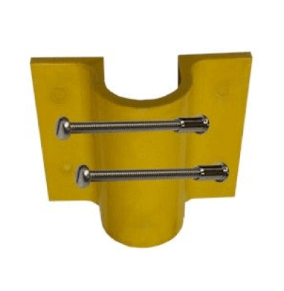GRP Key clamp Side Base Handrails & Railing Systems Lockinex Yellow RAL 1023