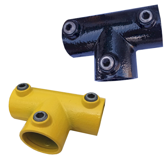 A04 (104) Powder Coated Long Tee Clamp Lockinex