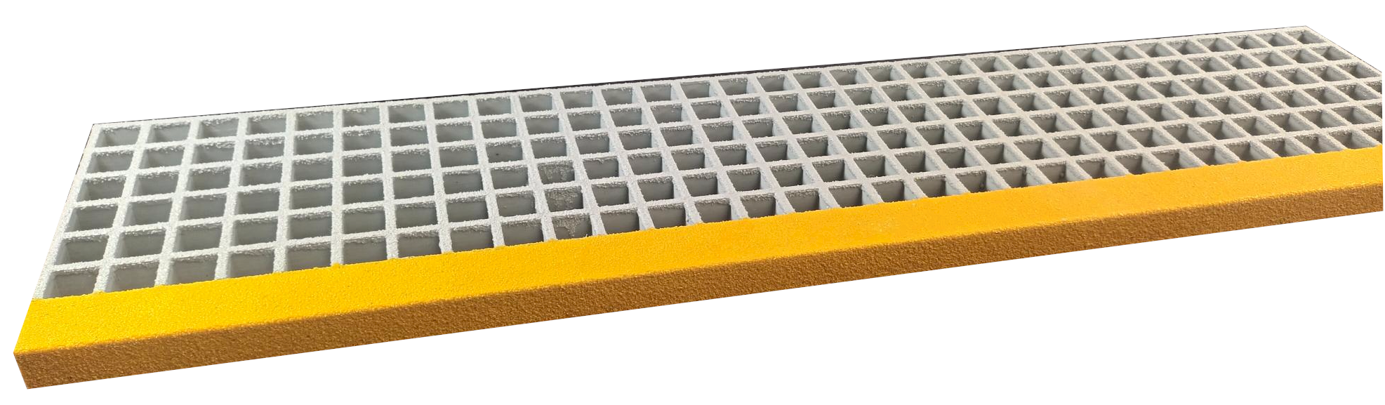 GRP Stair Treads Lockinex 996 x 275mm Grey with yellow nosing