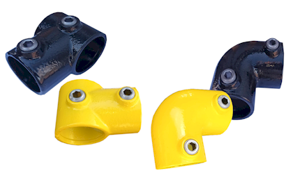 Key Clamps T Elbows Powder Coated
