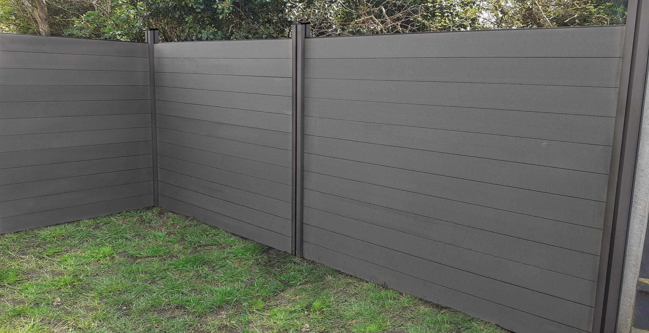 Composite Charcoal Fencing Panel  Lockinex   